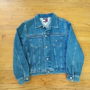 Vintage | 90s Tommy Hilfiger Logo Jean Jacket M